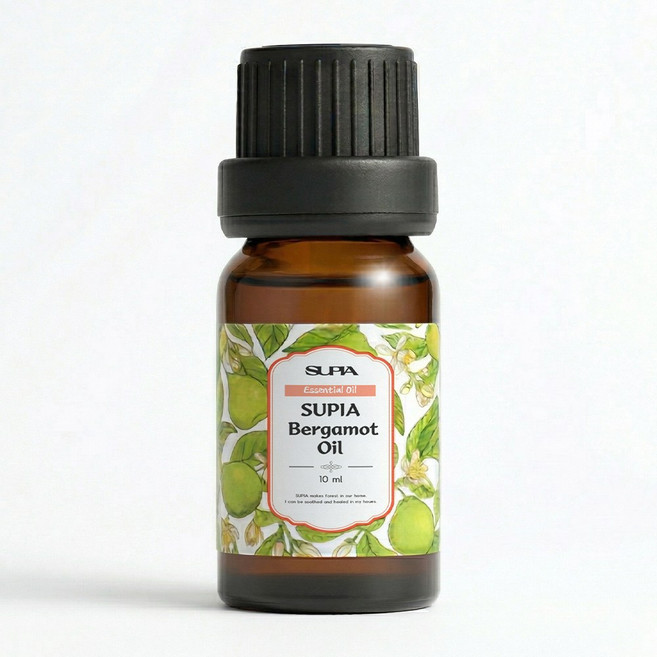 수피아 100% 천연 아로마 에센셜 오일, 1개, 10ml, 베르가못