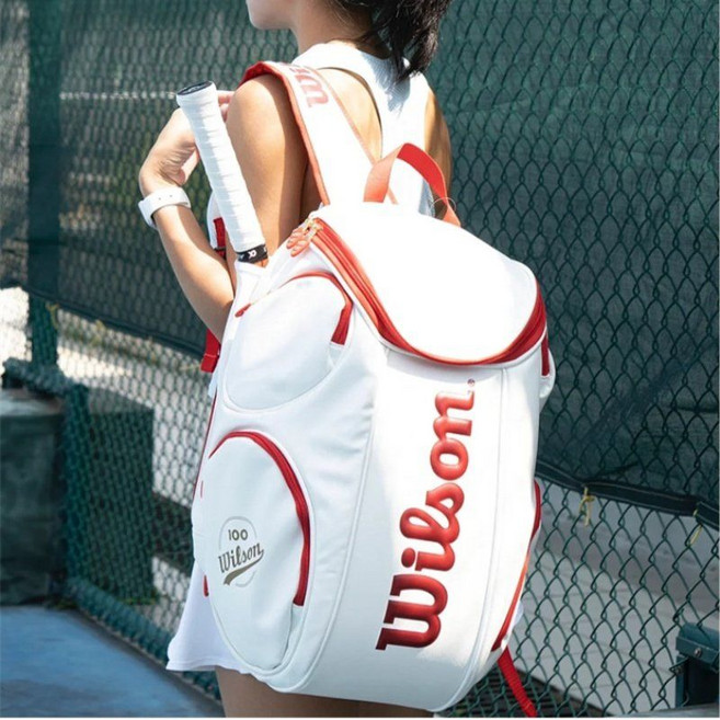 윌슨 슈퍼투어 프로스태프 테니스가방 백팩 블랙 배드민턴 핸드백 대용량 배낭 스포츠 남녀공용, B. 독립신발 /건조및습식분리/독립 라켓(M), 1개