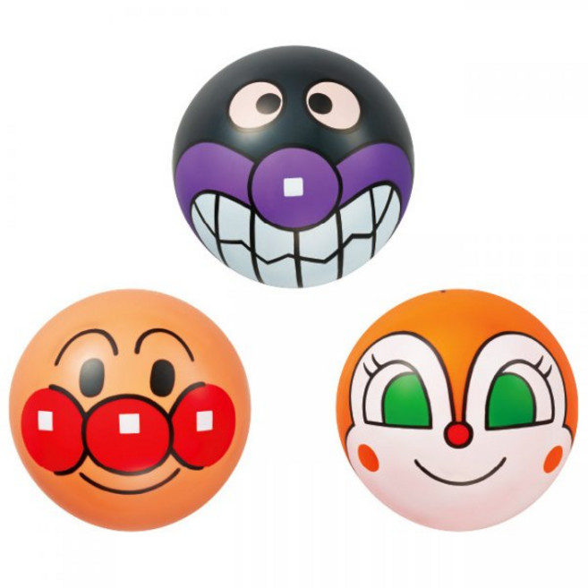 113123 공 볼 어린이 완구 스팟 일본 호빵맨 아기 어린이 탄성 작은 공 선수 잡기 어린이 5 호 공 남녀 1-3 세, 작은 축구 공 1 개 직경 125mm, 1개