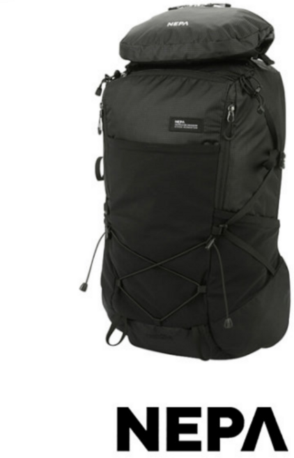 [백화점 매장판] 네파 공용 마운틴 하이킹 배낭 남성 여성 남여공용 소형배낭 백팩 25L + 5L 보조가방 + 레인커버, 아웃도어 블랙
