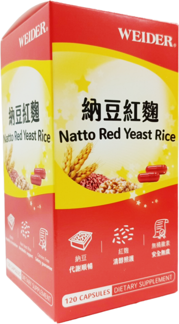 WEIDER 威德 納豆紅麴膠囊, 120份, 1個