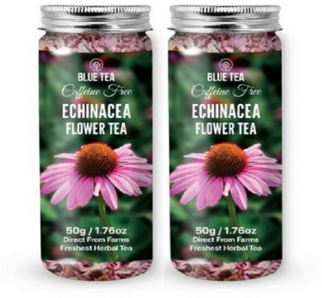 블루티 - 에키네시아(콘) 꽃 - 100컵(2팩) | 면역력 강화 | 꽃 기반, 1개, 100g