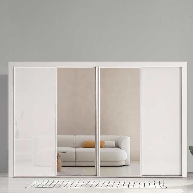 국내제작 직접배송 키높이 클래시 3240mm 슬라이딩옷장 이불장 양복장, 04) 은경2개+유광2개