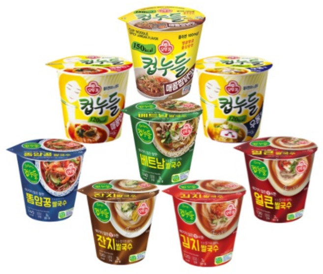 오뚜기 컵누들 8종세트(매콤찜닭(New)+매콤한맛+우동맛+베트남쌀국수+똠얌꿍+김치쌀국수+잔치쌀국수+얼큰쌀국수) 빠른배송, 1개