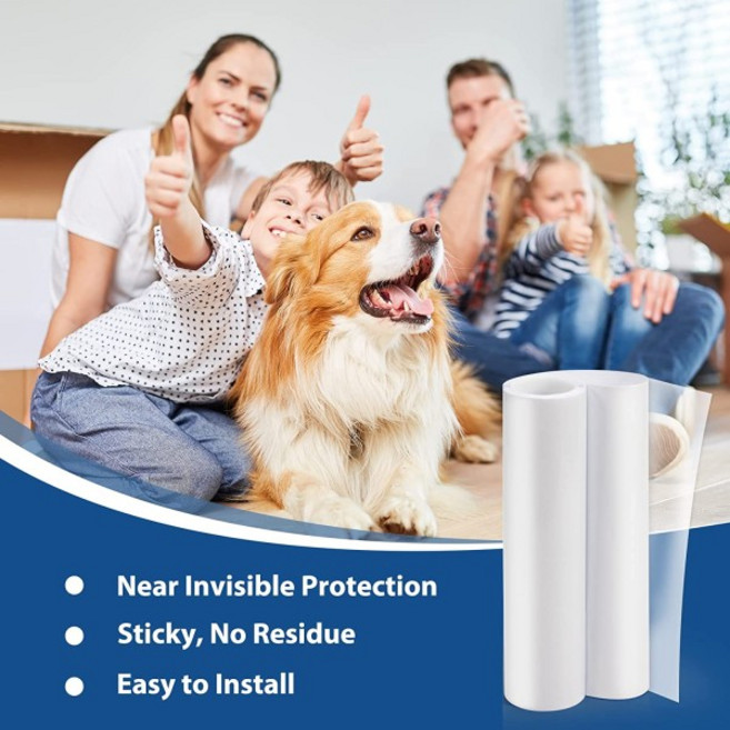 개긁는 문 보호대 개를위한 명확한 애완 동물 도어 가드 프레임 억제 테이프, 3M, 100mm, 1개