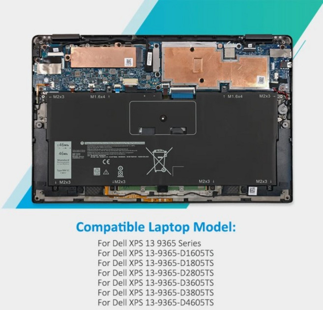 Dell XPS 13 2 in 9365 2017 13-9365-D1605TS NNF1C 노트북 배터리, 01 빠른