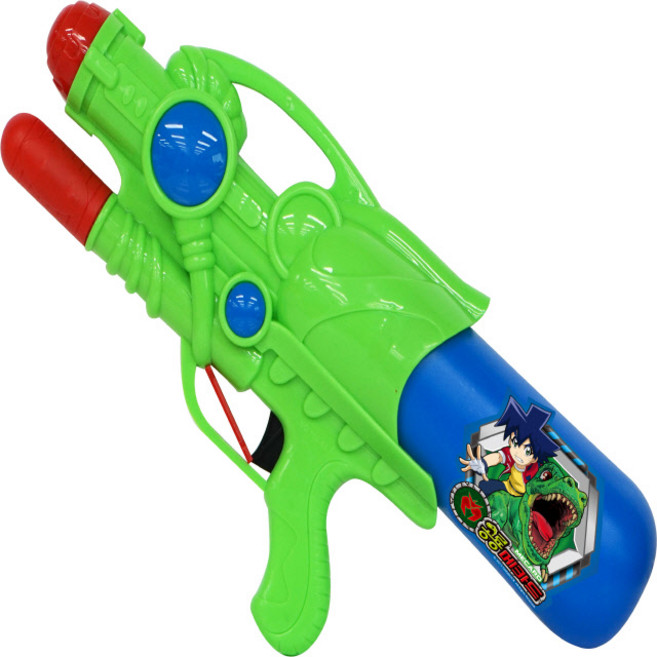 위니코니 디즈니 핑크퐁 로보카폴리 프린세스 유아 어린이 물총 배낭물총, 6. 공룡메카드 물총, 1개