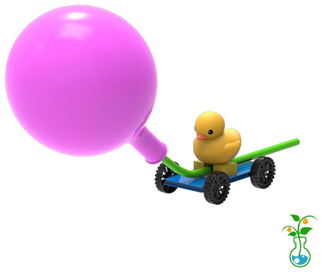노란 오리 풍선자동차 만들기(1인용), 1개