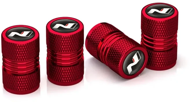 N 라인 밸브 캡 현대 i10 i20 i30 NLine Sonata Tucson Azera Elantra Veloster Kona 액세서리 용 자동차