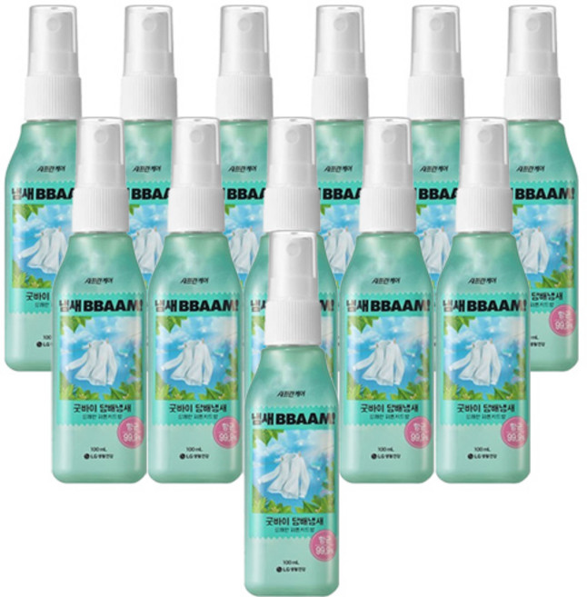 샤프란케어 냄새뺌 굿바이 담배냄새 섬유탈취제 100ml / 섬유탈취스프레이, 12개