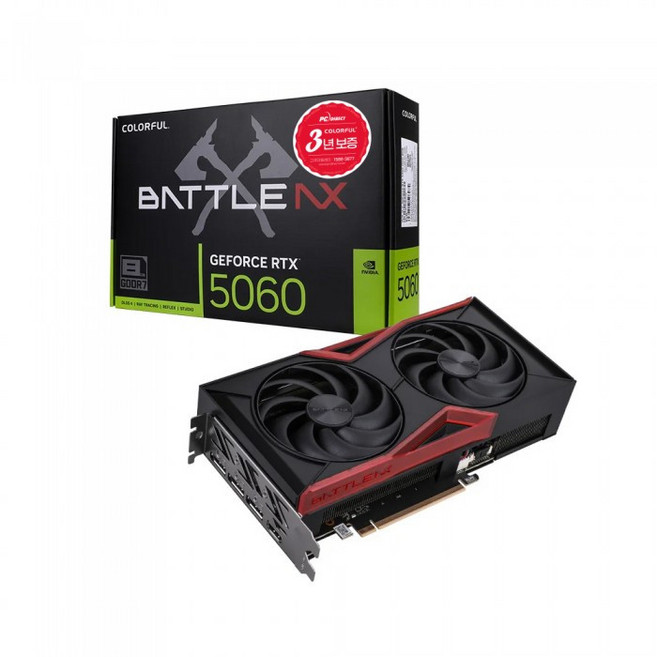 COLORFUL 지포스 RTX 5060 토마호크 DUO D7 8GB 피씨디렉트, Colorful GeForce RTX 5060
