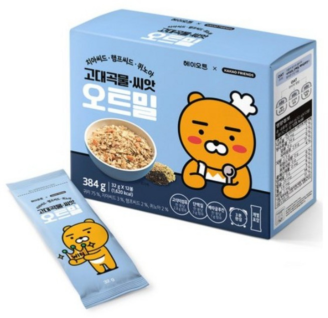 헤이오트 카카오프렌즈 고대곡물 씨앗 오트밀 12p, 384g, 1개