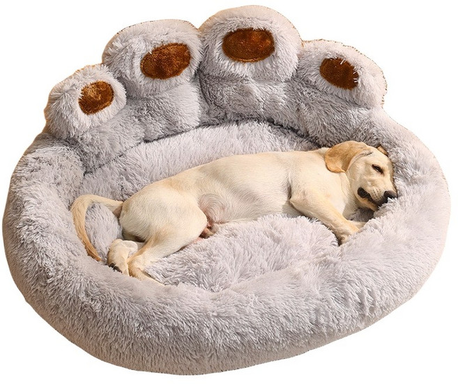 backrobo 대형견 중형견 초대형 쿠션방석 반려동물 원형 폭신 방석 소프트, 그레이