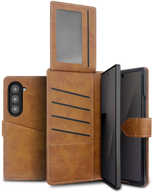 필로티모 갤럭시 Z폴드 3 4 5 6 7 후면포켓 지갑형 다이어리 케이스