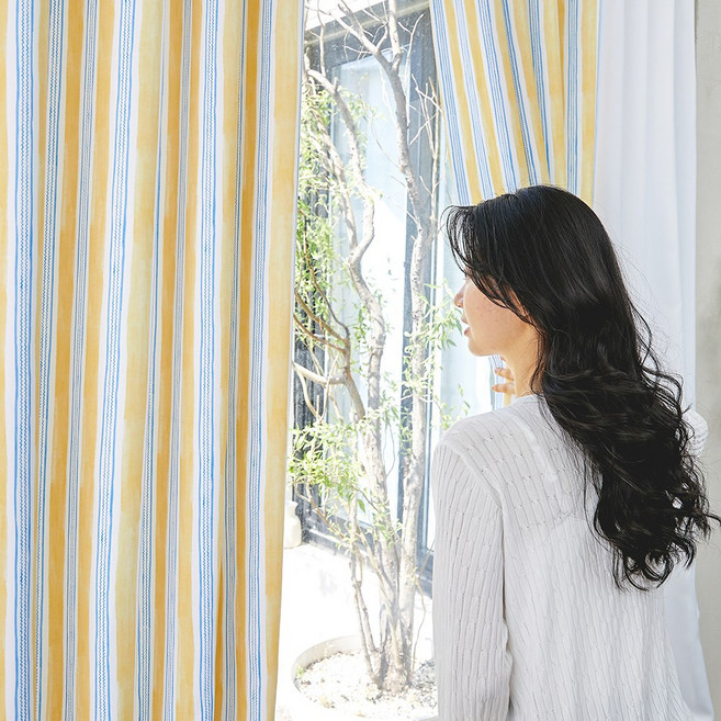 캔디롤 3중직 아일렛 암막커튼 1+1