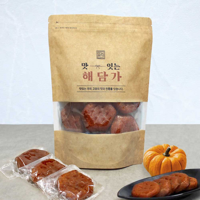 해담가 호박 약과 선물세트 미니 한과 유과 전통 과자 간식 명절 설 추석, 9개, 30g