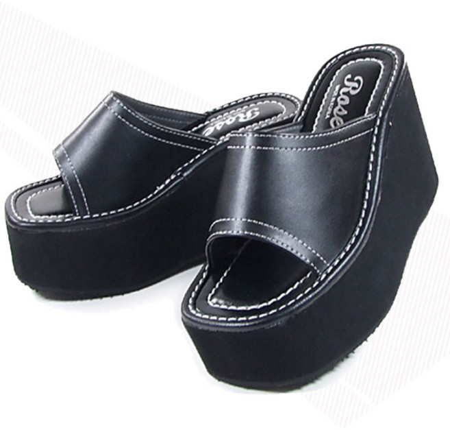 [슈엔몰] FT13 / 10cm 가벼운통굽 여성슬리퍼 여름 웨지힐 샌들