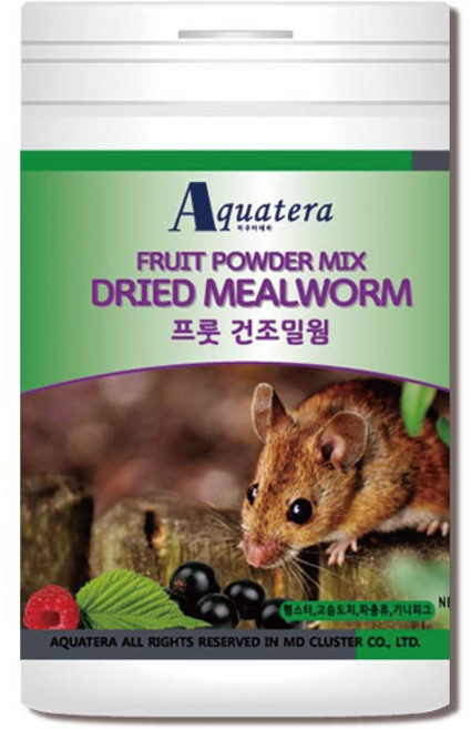 아쿠아테라 프룻 건조밀웜 고슴도치사료, 1L, 1개