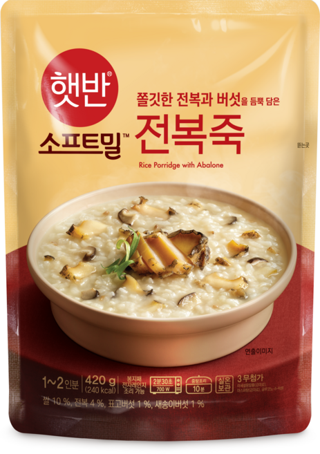 비비고 전복죽 파우치, 420g, 15개