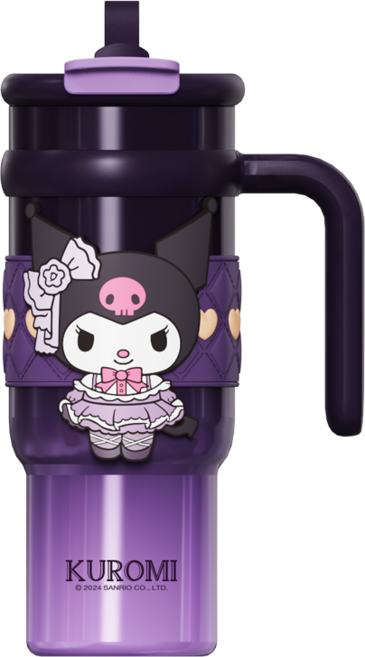산리오 텀블러 900ml, 1개, 900ml 쿠로미 진한 보라