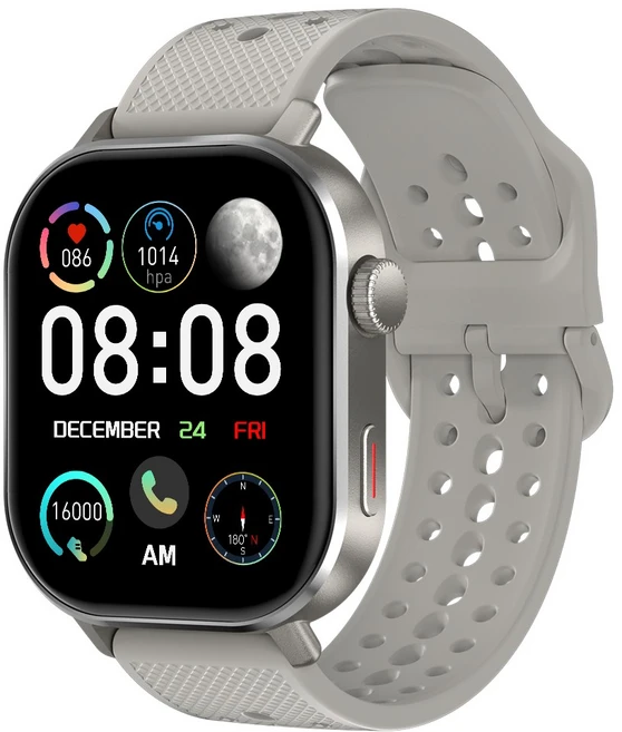 와피크 아웃도어 스마트 워치 ST60 SOS통화 AI운동인식 스포츠시계, GPS + 블루투스, 5.4cm, 실버 - 쿠팡