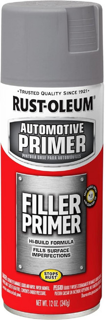 Rust Oleum 자동차 필러 프라이머 스프레이 페인트 340G, 11온스(1팩), 회색, 1개