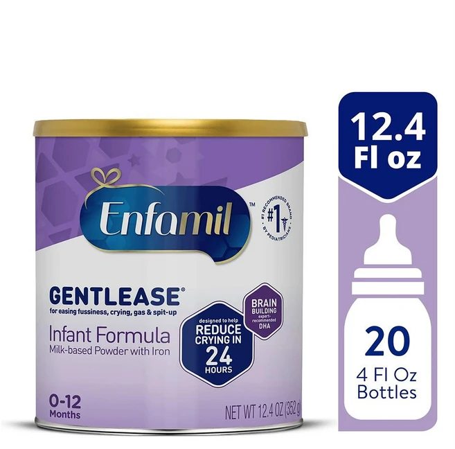 엔파밀 Gentlease 파우더 베이비 Enfamil Gentlease Powder Baby Formula For Fussiness Crying, 1개, 352g - 쿠팡