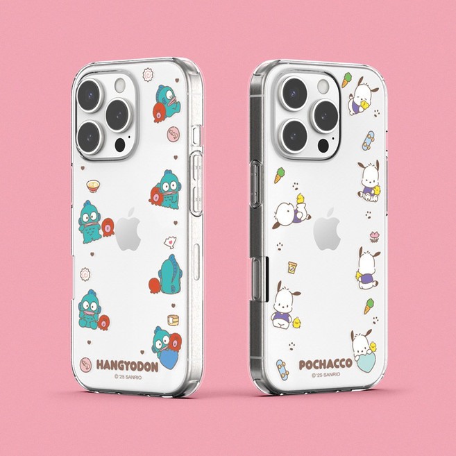 산리오 프렌즈 젤리 투명케이스 폼폼푸린 한교동 포차코 헬로키티 시나모롤 쿠로미 마이멜로디 갤럭시버디3 A156 A155