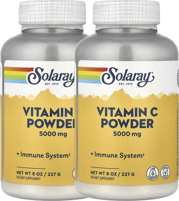 솔라레이 비타민C 파우더 5 000mg 227g(8oz) X2, 2개, 227g