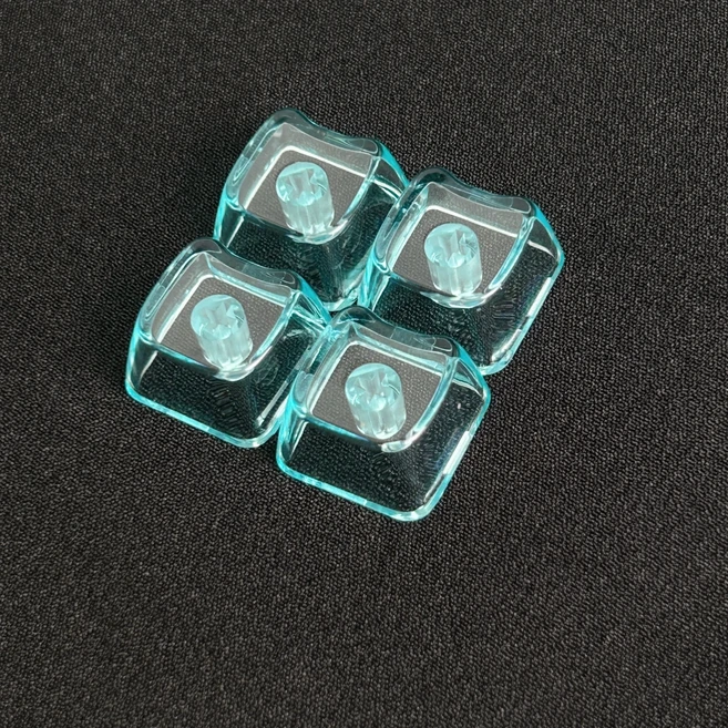 마이무오 투명 고양이 머리 키캡 4개 마오 프로파일 1U 블랭크 무각인 PC 모양 귀여운 DIY 기계식 키보드, 07 Green-4pcs