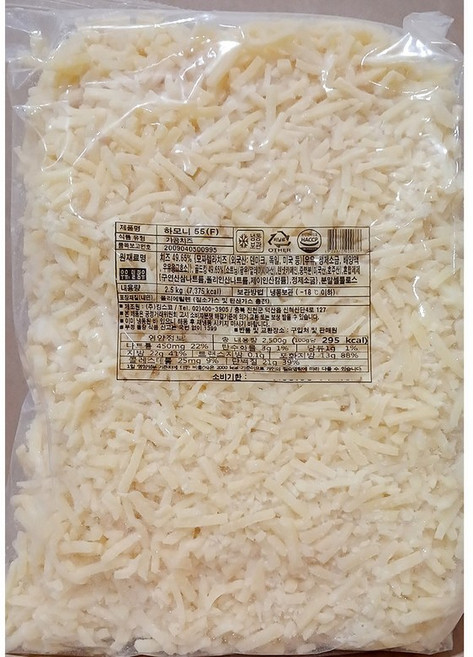 피자치즈 킹스코 냉동 하모니55 자연치즈 49.5프로 2.5K, 없음, 2.5kg, 1