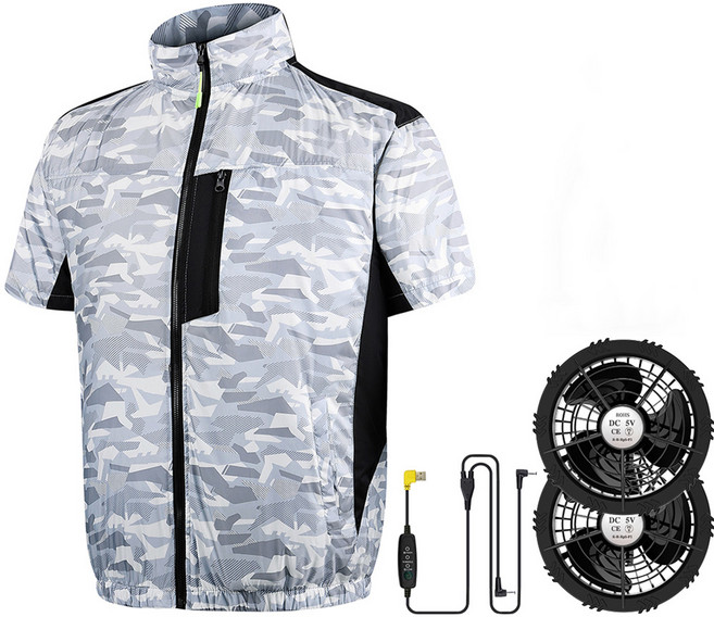 KLIFE 아이스 냉방 선풍기 조끼 쿨링 여름 작업복 보조배터리 포함