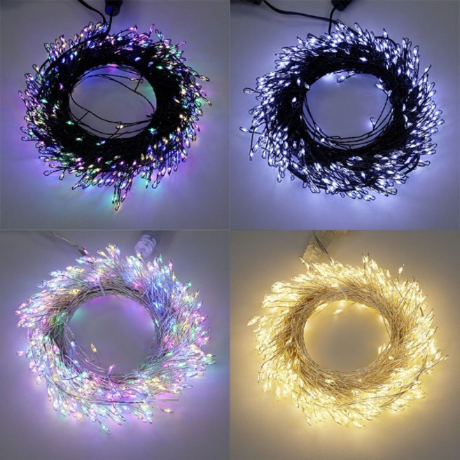 LED 트리전구 와이어 지네전구 500구 인테리어조명 15M 크리스마스조명, 6) 지네 트리구 500구 흑색선, 4색, 1개