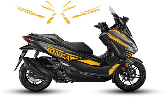 23년형 혼다 포르자 350 호환 튜닝 심플 패치 다크 골드 1개, 옐로우