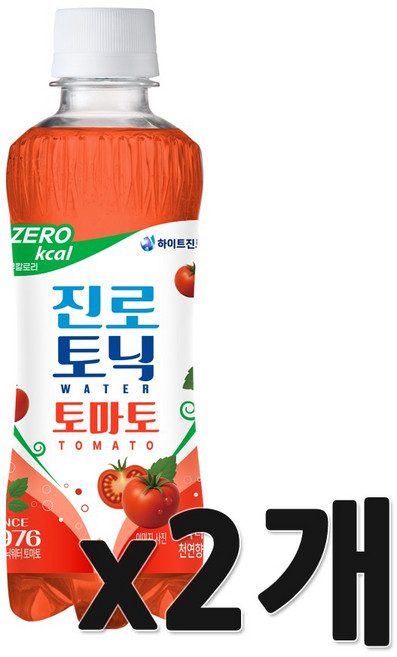 하이트 진로 토닉워터 토마토 제로 칼로리, 300ml, 2개