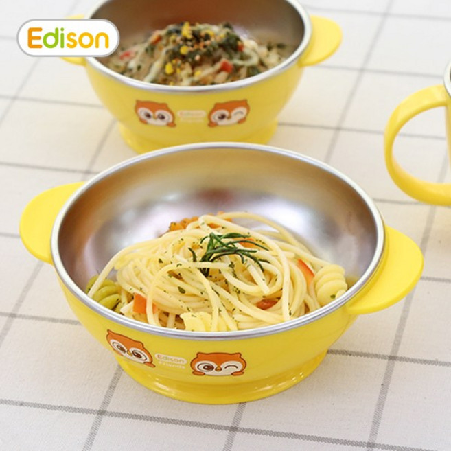 어린이식기 양손잡이 스텐레스 대접 미끄럼방지, 토끼, 1개