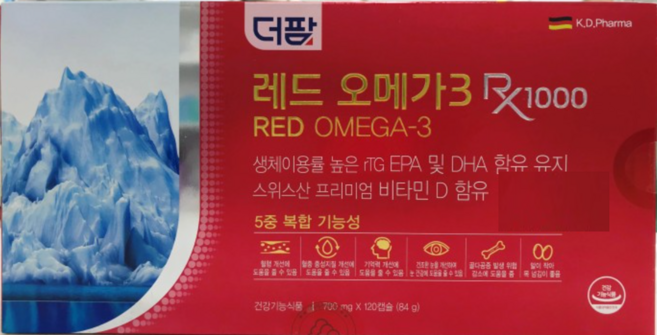 [더팜] 레드 오메가3 RX1000 (700mg x 120캡슐), 1개, 120정