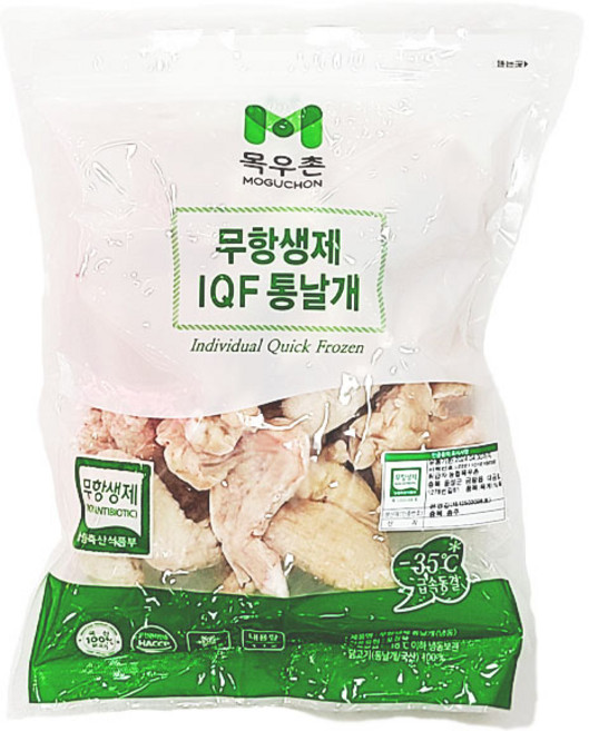 목우촌 무항생제 IQF 통날개(냉동), 1개