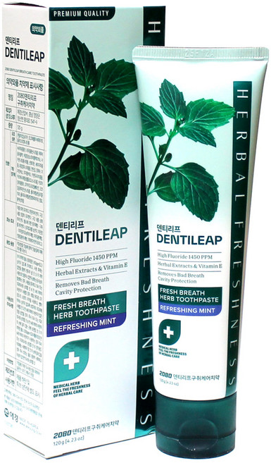 2080 덴티리프 고불소1450 구취케어 치약, 120g, 2개