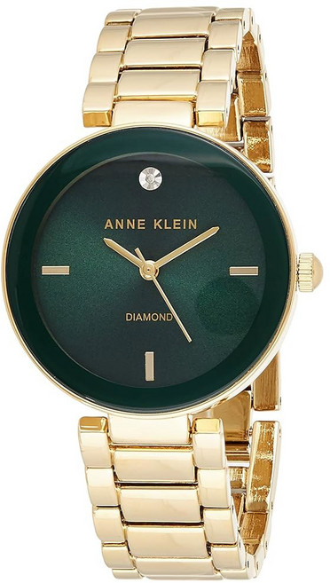 Anne Klein 앤 클라인 여성용 진짜 다이아몬드 다이얼 팔찌 시계