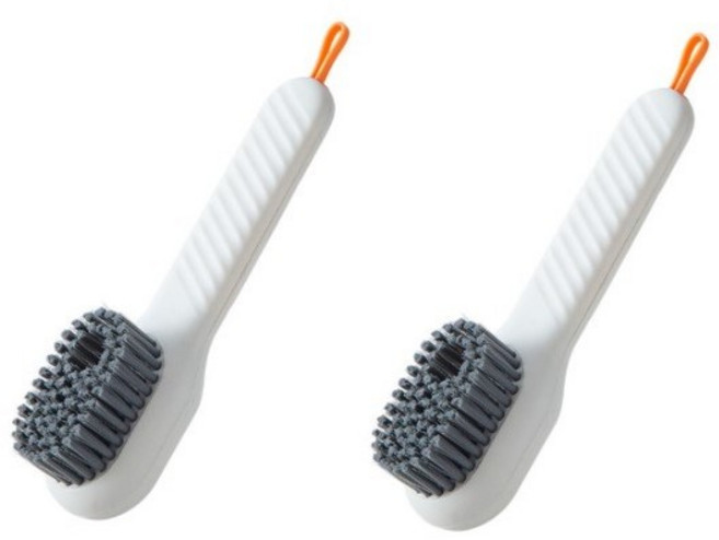 리빙쉘 신발 세척 운동화 솔 세제투입 브러쉬, 2개, 화이트