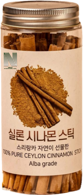 [네이스팜] 실론시나몬스틱 100g(스리랑카 시나몬 최상위 ALBA등급 계피스틱 시나몬스틱), 100g, 3개