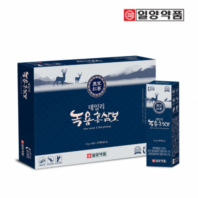 [일양약품] 데일리 녹용홍삼보 (6포 x 5카톤) 마카 함유, 60g, 1개 - 쿠팡