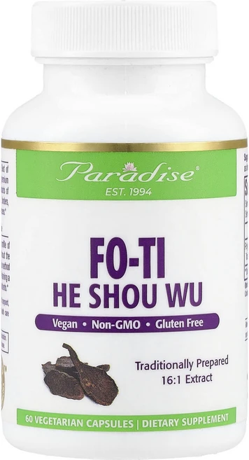 Paradise Herbs Fo-Ti 하수오 500mg 베지 캡슐 60정, ParadiseHerbsFoTi하수오500mg베지캡슐6, 1개 - 쿠팡