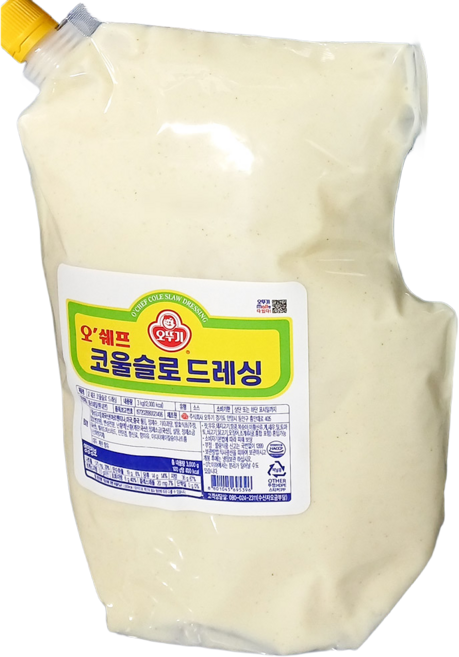 코울슬로드레싱 (오뚜기 3K) X4 식당 업소 대용량 코우용 풍미증진 샐러드용, 4개, 3kg