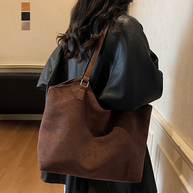 보니타콜렉티드 여성 빅사이즈 스웨이드 긴끈 숄더백 직장인가방