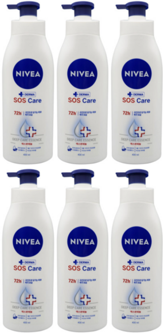 니베아 SOS 케어 바디로션, 400ml, 6개