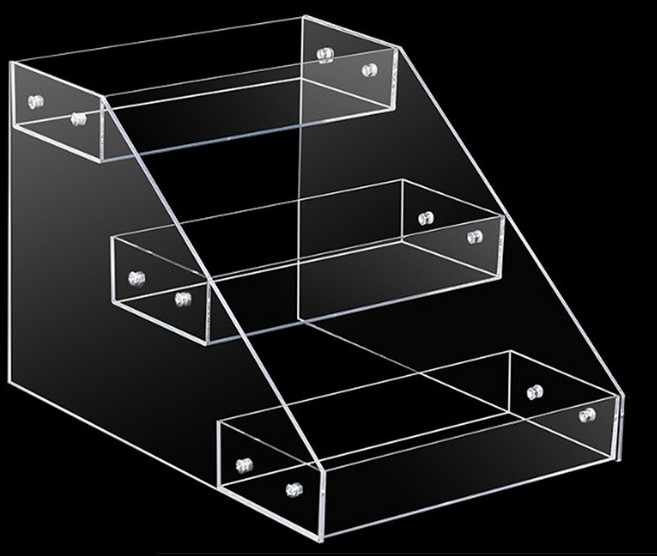 (피규어 화장품 상품 전시) 라두나 계단식 진열대, 1개, 3단