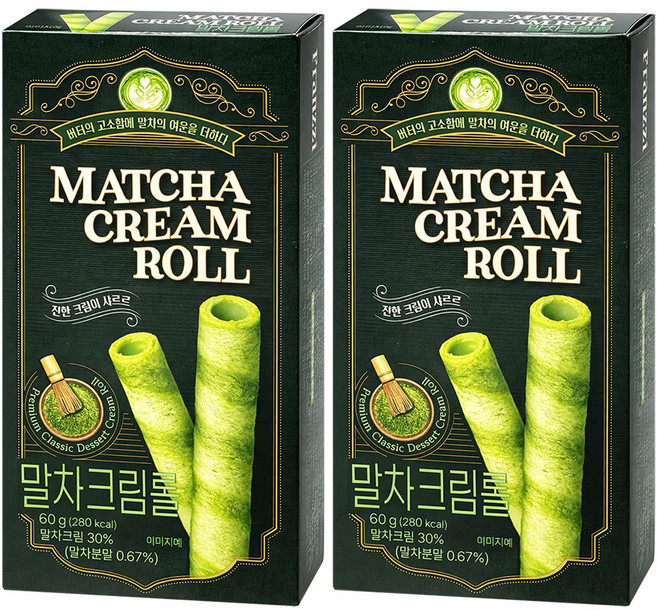 프란찌 말차 크림롤, 2개, 60g