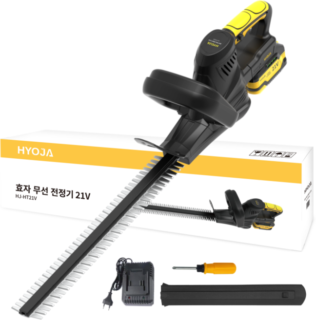 효자 충전식 전정기 21V 무선 헤지트리머 전동 예초기 충전 커터 가지치기 잡초 잔디깍기, 21V 전정기 풀세트, 1개